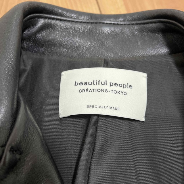 beautiful people(ビューティフルピープル)の美品 beautiful people ヴィンテージレザー ライダース 140 レディースのジャケット/アウター(ライダースジャケット)の商品写真