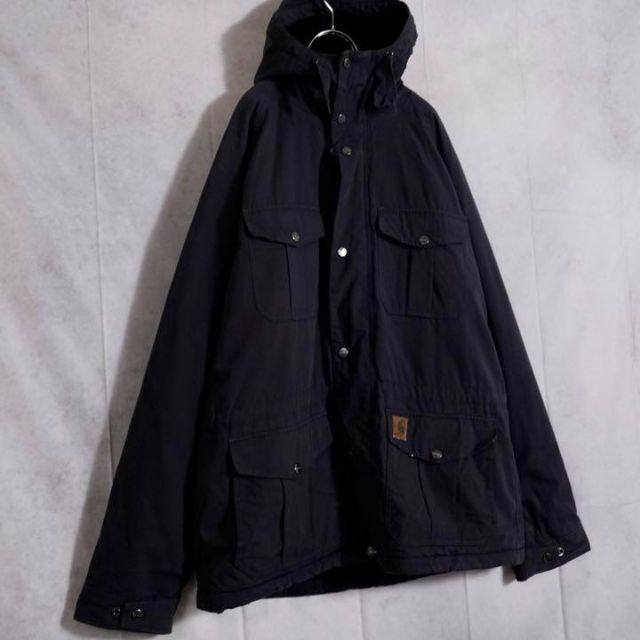 carhartt(カーハート)のカーハート　モッズコート　XLサイズ　ネイビー メンズのジャケット/アウター(モッズコート)の商品写真