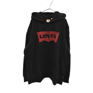 リーバイス(Levi's)のLevi's リーバイス 19622‐0005 ロゴプリント プルオーバーパーカー フーディー ブラック(パーカー)