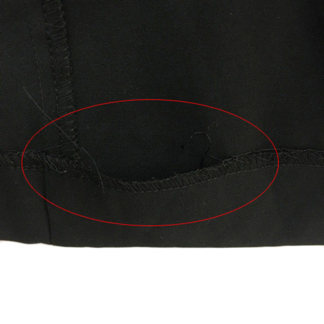 LAUTREAMONT(ロートレアモン)のロートレアモン スカート 台形 膝丈 ラップ風 プリーツ 無地 36 黒 レディースのスカート(ひざ丈スカート)の商品写真