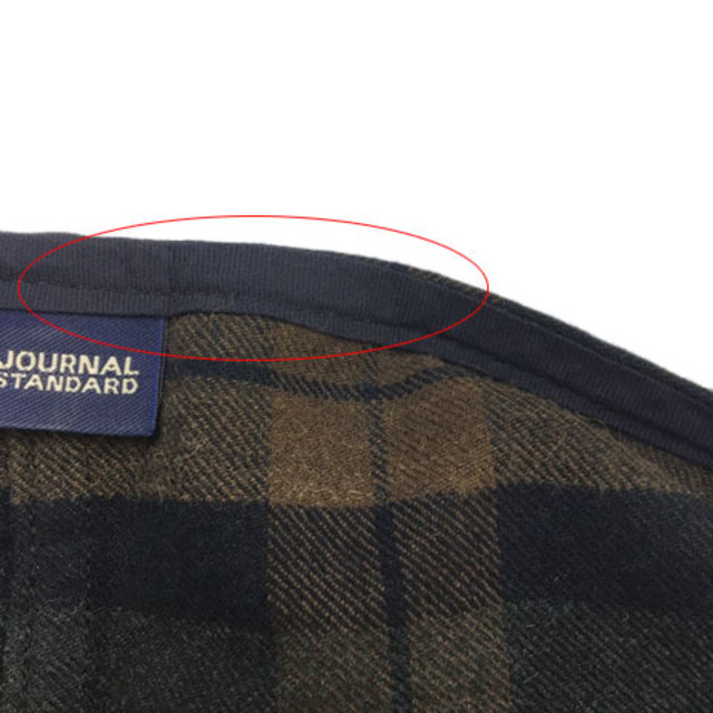 JOURNAL STANDARD(ジャーナルスタンダード)のジャーナルスタンダード ポンチョ ケープ アルパカ混 チェック 茶 紺 レディースのジャケット/アウター(ポンチョ)の商品写真