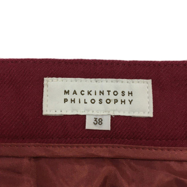 MACKINTOSH PHILOSOPHY(マッキントッシュフィロソフィー)のマッキントッシュフィロソフィー スカート フレア 膝丈 無地 ウール 38 紫 レディースのスカート(ひざ丈スカート)の商品写真