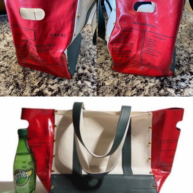 sacai(サカイ)のsacai THAT BAG キャンバス × レザー スタッズ トートバッグ レディースのバッグ(トートバッグ)の商品写真