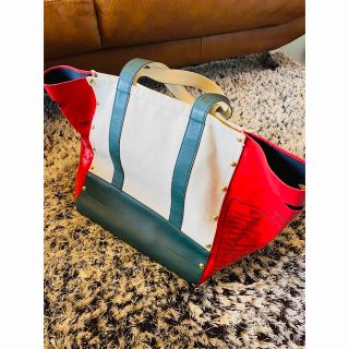 サカイ(sacai)のsacai THAT BAG キャンバス × レザー スタッズ トートバッグ(トートバッグ)