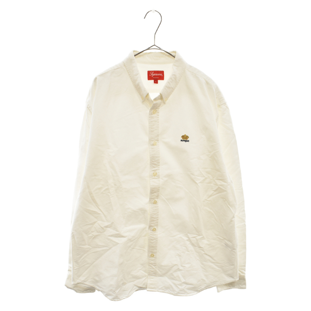 SUPREME シュプリーム 16AW Crown Logo Oxford Shirt クラウンロゴ オックスフォードシャツ ボタンダウン ホワイト