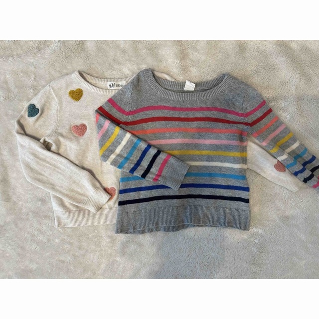 babyGAP(ベビーギャップ)の90〜100cm トップス2点まとめ売り　セーター　ニット　H&M gap キッズ/ベビー/マタニティのキッズ服女の子用(90cm~)(ニット)の商品写真