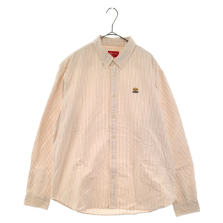 シュプリーム(Supreme)のSUPREME シュプリーム 16AW Crown Logo Oxford Shirt クラウンロゴ ストライプ オックスフォードシャツ ピンク/ホワイト(シャツ)
