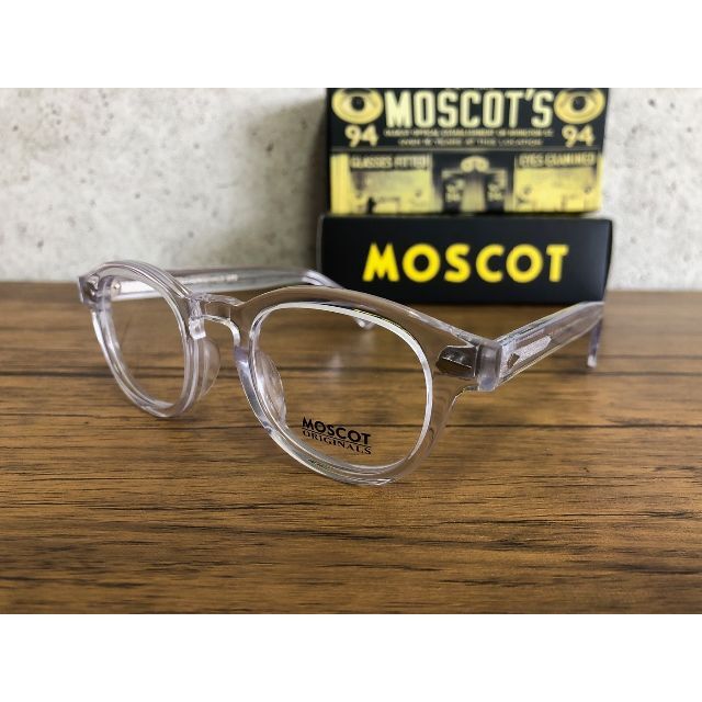 MOSCOT LEMTOSH 44 CRYSTAL 度なしクリア・カラー付きタートオプティカル