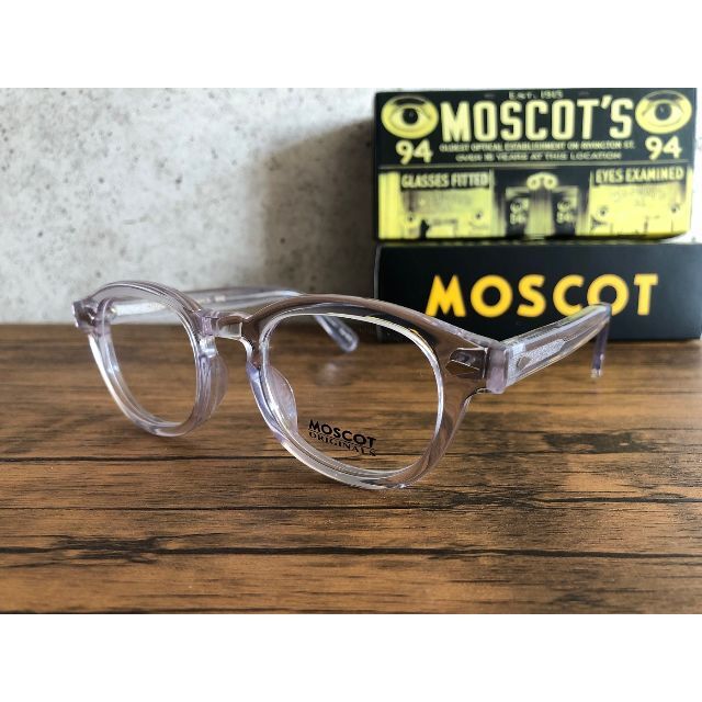 MOSCOT LEMTOSH 46 CRYSTAL 度なしクリア・カラー付き