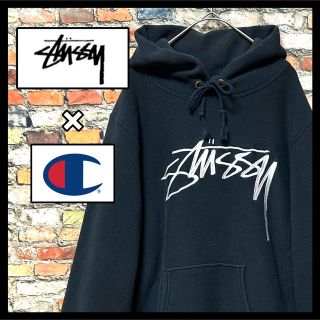 ステューシー(STUSSY)の【STUSSY】ステューシー チャンピオン リバースウィーブ パーカー 刺繍ロゴ(パーカー)