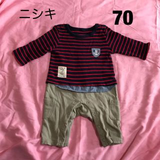 ニシキベビー(Nishiki Baby)のロンパース　重ね着風　サイズ70 ニシキ(ロンパース)