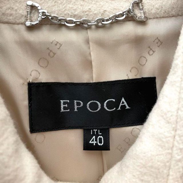 エポカ ロング コート アンゴラ サイズ40 クリーム 白 ホワイト EPOCA