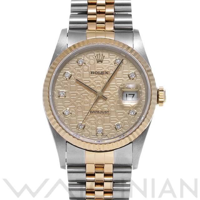 【残りわずか】 ROLEX - 中古 5時近くにシミあり ロレックス ROLEX 16233G T番(1996年頃製造) シャンパンコンピュータ /ダイヤモンド メンズ 腕時計 腕時計(アナログ) 【残りわずか】 ROLEX - 中古 5時近くにシミあり ロレックス ROLEX 16233G T番(1996年頃製造) シャンパンコンピュータ /ダイヤモンド メンズ 腕時計 腕時計(アナログ)