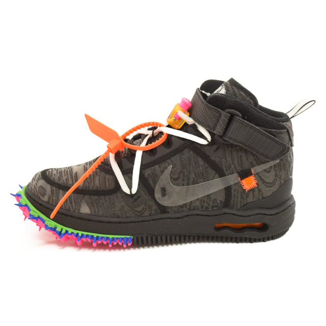 NIKE ナイキ 22SS Off-White AIR FORCE MID SP オフホワイトコラボ エアフォース1 ミッドブラック ハイカットスニーカーシューズ DO6290-001 ブラック