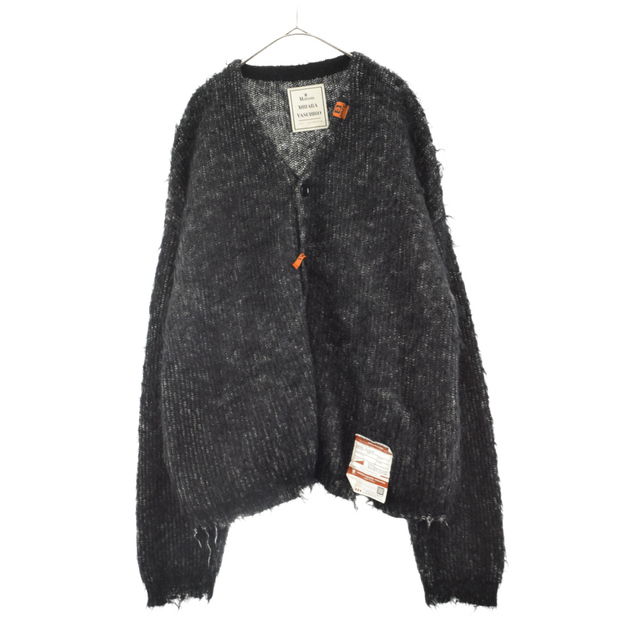 MIHARA YASUHIRO ミハラヤスヒロ 22AW brushed knit cardigan ブラッシュドニットカーディガン モヘア A07CD521 ブラック685センチ肩幅