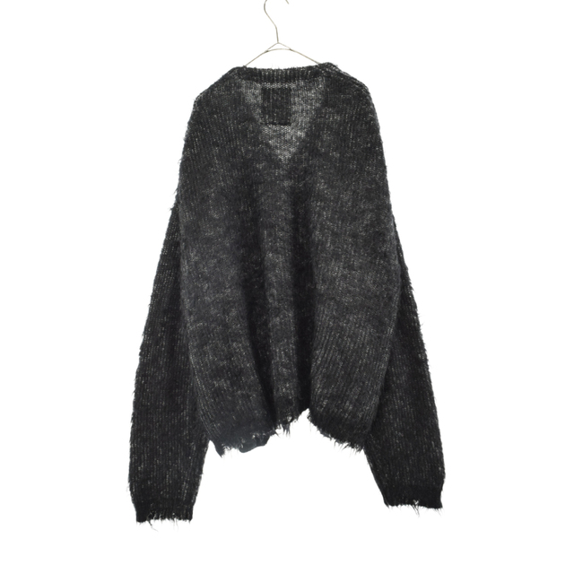 MIHARAYASUHIRO(ミハラヤスヒロ)のMIHARA YASUHIRO ミハラヤスヒロ 22AW brushed knit cardigan ブラッシュドニットカーディガン モヘア A07CD521 ブラック メンズのトップス(カーディガン)の商品写真