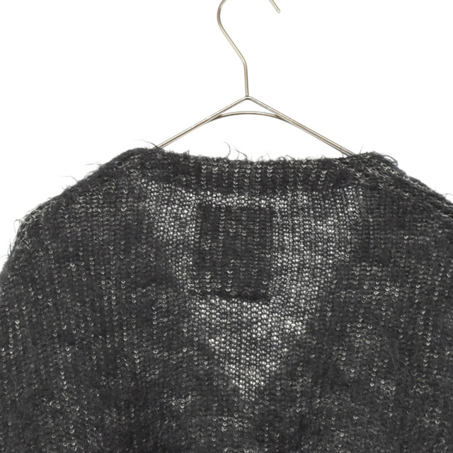 MIHARAYASUHIRO(ミハラヤスヒロ)のMIHARA YASUHIRO ミハラヤスヒロ 22AW brushed knit cardigan ブラッシュドニットカーディガン モヘア A07CD521 ブラック メンズのトップス(カーディガン)の商品写真