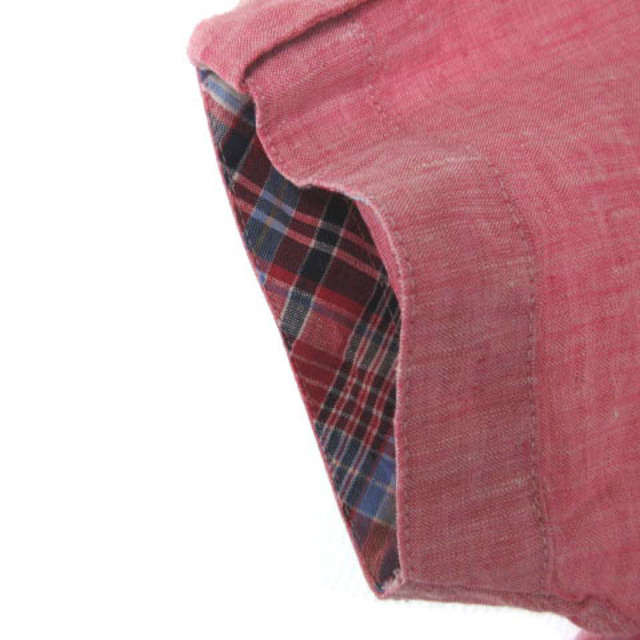 バーバリーブラックレーベル シャツ ワンポイント 半袖 麻 リネン 1 ピンク