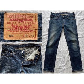 Levi's 511 w31 スリム ストレッチ ボタンフライ 日本製 J09
