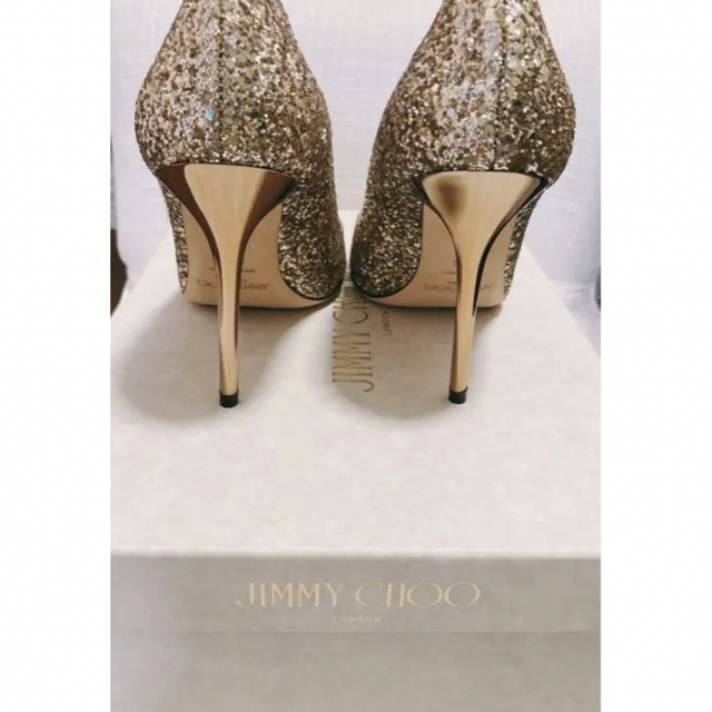 JIMMY CHOO(ジミーチュウ)のJIMMY CHOO ROMY85 グリッターパンプス(BALLET PINK) レディースの靴/シューズ(ハイヒール/パンプス)の商品写真