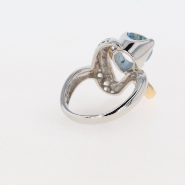 ブルートパーズ デザインリング 約11.5号 Pt900 【中古】 アクセサリー ブルートパーズ デザインリング 約11.5号 Pt900 【中古】 アクセサリー