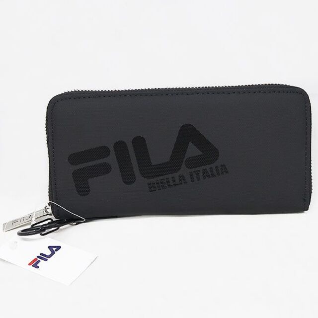 FILA(フィラ)の未使用 FILA フィラ　フィラ財布 ダイアプリント 長財布 ブラック 黒 メンズのファッション小物(長財布)の商品写真