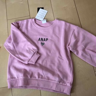アナップキッズ(ANAP Kids)のANAP トレーナー　ピンク　新品　110(Tシャツ/カットソー)