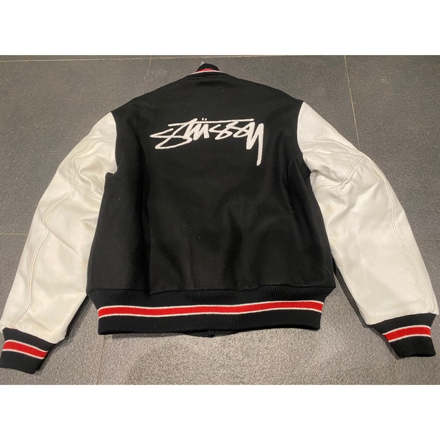 03aw USA製 OLD STUSSY VARSITY XL 新品 スタジャン
