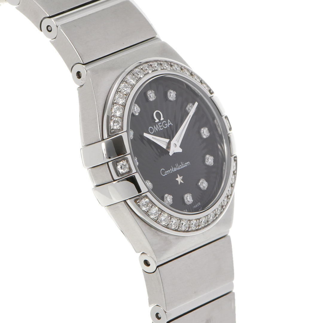 OMEGA - 中古 オメガ OMEGA 123.15.24.60.51.001 ブラック /ダイヤモンド レディース 腕時計