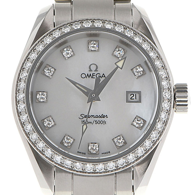 オメガ OMEGA 2579.75 ホワイトシェル /ダイヤモンド メンズ 腕時計