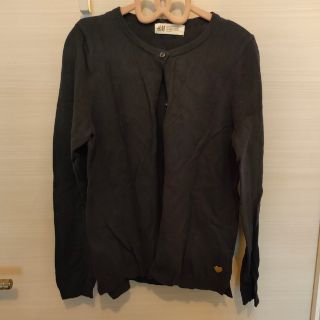 エイチアンドエム(H&M)のキッズカーディガン（紺）135-140cm(カーディガン)