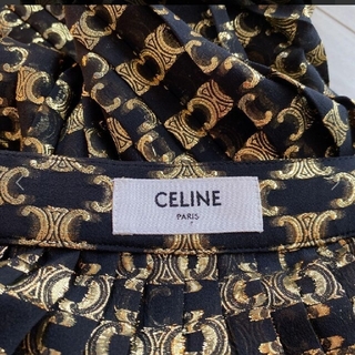 celine - セリーヌ CELINE トリオンフ シルクプリーツスカートの通販 ...
