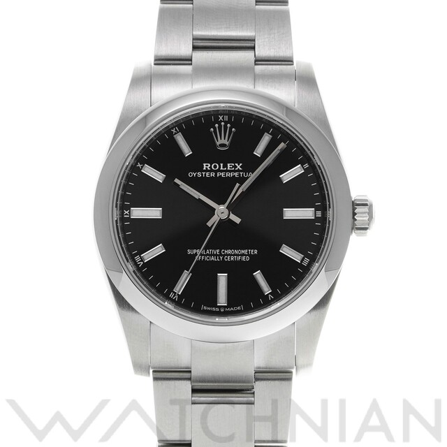 世界有名な ROLEX - 中古 ロレックス ROLEX 124200 ランダムシリアル ブライトブラック ユニセックス 腕時計 腕時計
