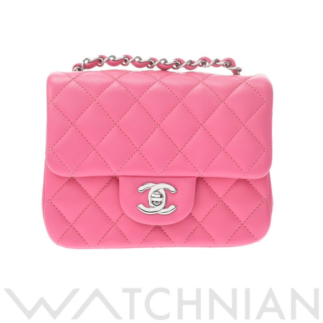 シャネル CHANEL A35200 27番台 レディース ショルダーバッグ マトラッセ ピンク /シルバー金具 ラムスキン