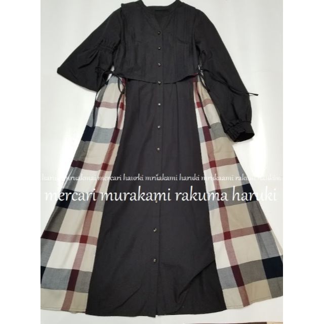 ブルーレーベルクレストブリッジ シャツワンピース ネイビー