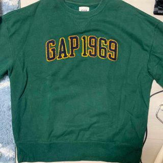 ギャップ(GAP)のGAP長袖裏毛トレーナー　緑(トレーナー/スウェット)