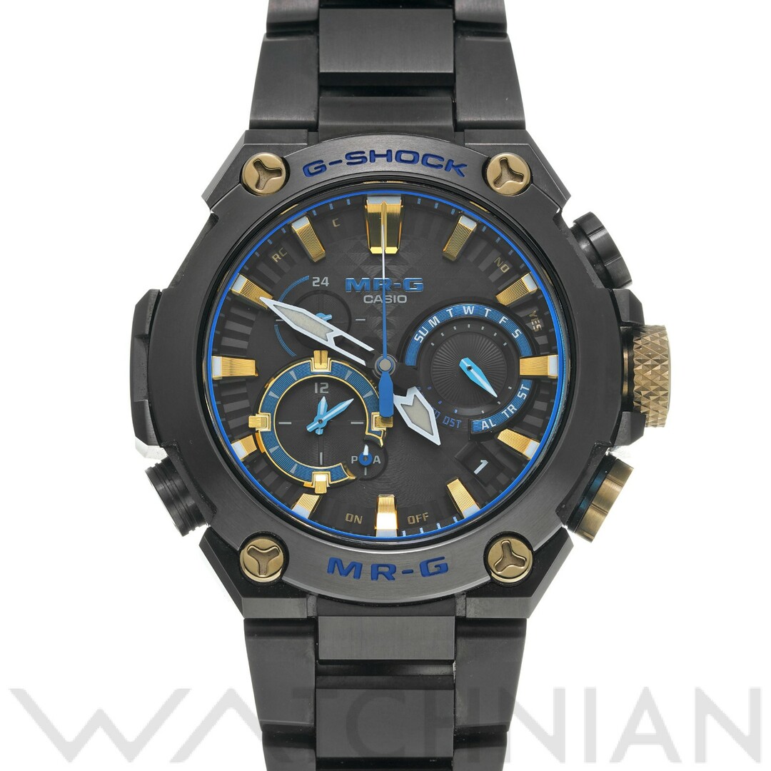 CASIO - 中古 カシオ CASIO MRG-B2000B-1AJR ブラック /ブルー メンズ 腕時計