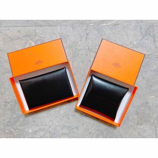 エルメス(Hermes)の【値下】HERMES エルメス バスティア ボックスカーフ 黒(コインケース/小銭入れ)