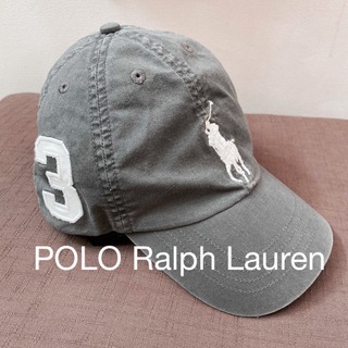 ポロ(POLO（RALPH LAUREN）)の【56cm】ラルフローレン　キャップ　キッズ　グレー　帽子　野球帽(帽子)