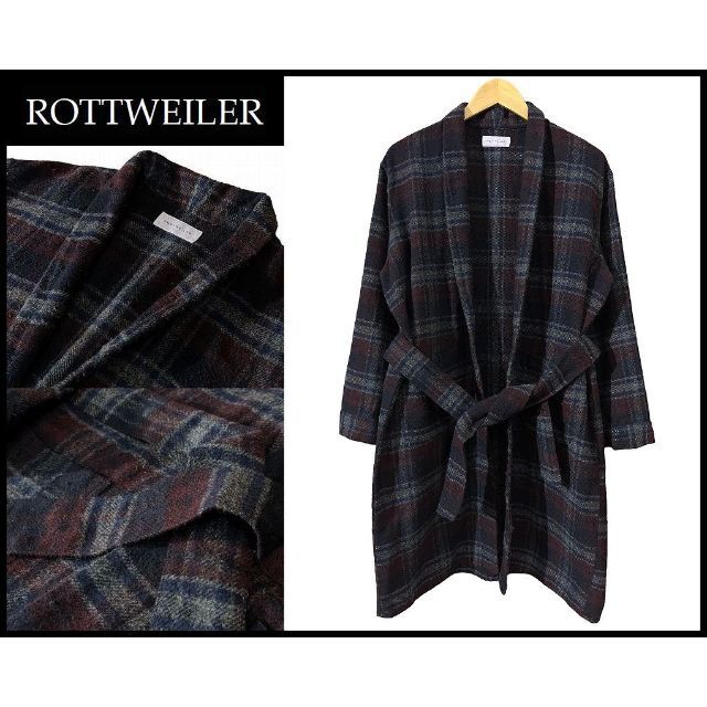 ROTTWEILER(ロットワイラー)の専用　ロットワイラー BORO 加工 チェック ガウン コート S メンズのジャケット/アウター(その他)の商品写真