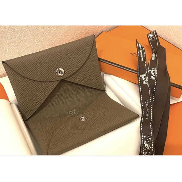 割引 Hermes - 新品未使用 カルヴィ エトゥープ 名刺入れ カードケース