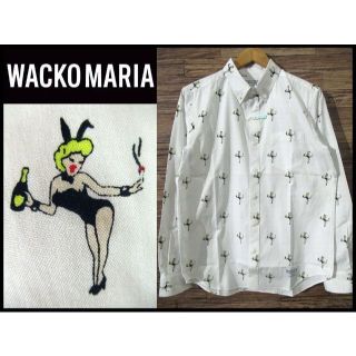 ワコマリア(WACKO MARIA)の極美品 クリーニング済 ワコマリア 14AW バニーガール BD シャツ 白 L(シャツ)