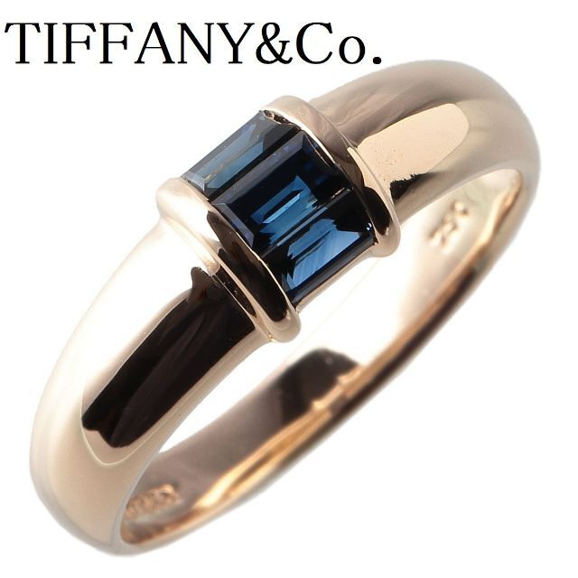 超美品 Tiffany 12号【10309】 バンド スタッキング サファイアリング