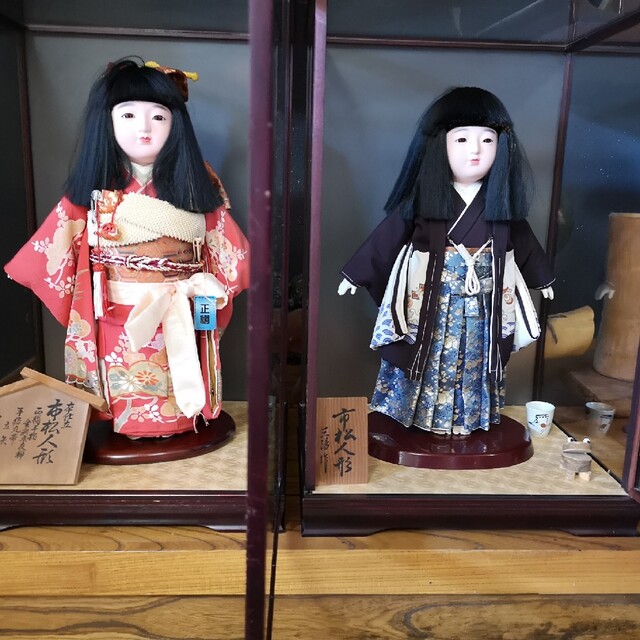 限定品】 宮沢三陽 市松人形 (女子:台込み47cm、男子:台込み45cm
