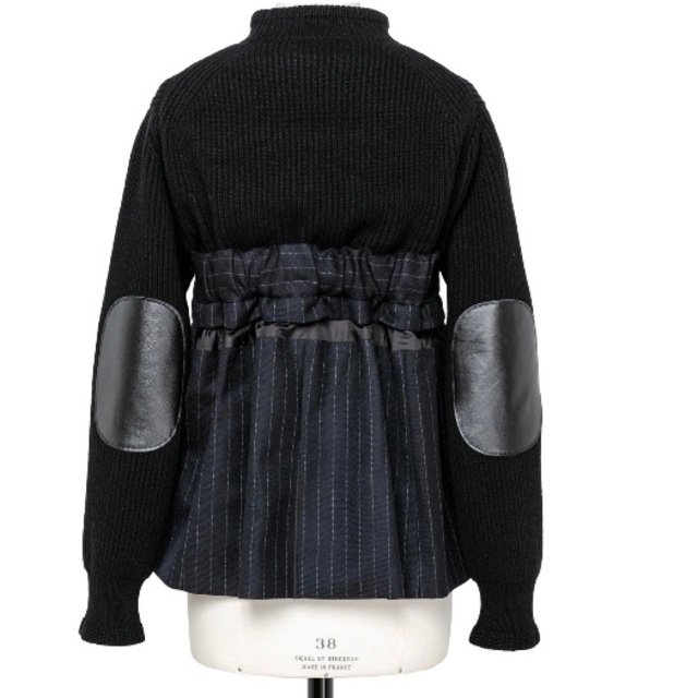 sacai(サカイ)の【未使用】sacai  Knit×Chalk Stripe Pullover レディースのトップス(ニット/セーター)の商品写真