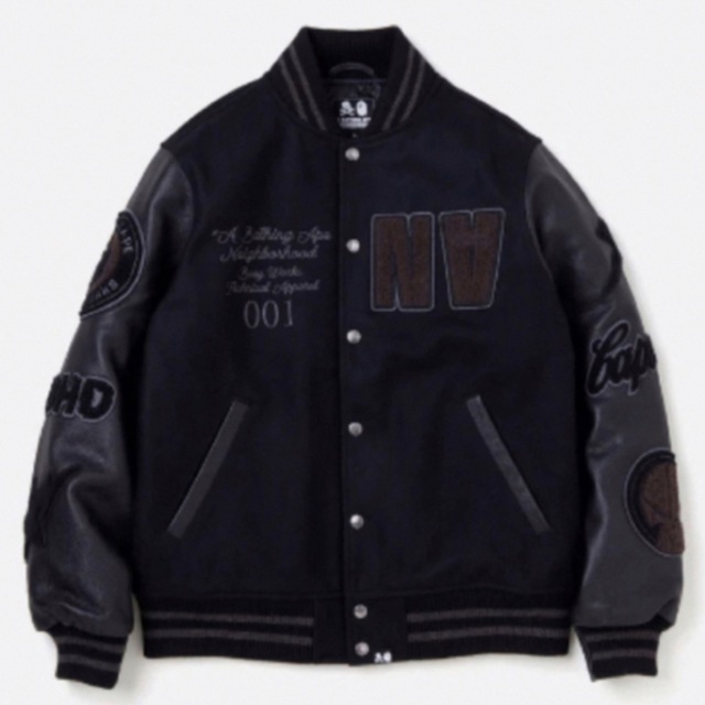 A BATHING APE(アベイシングエイプ)のBAPE NBHD VARSITY JACKET NUMBERING メンズのジャケット/アウター(スタジャン)の商品写真