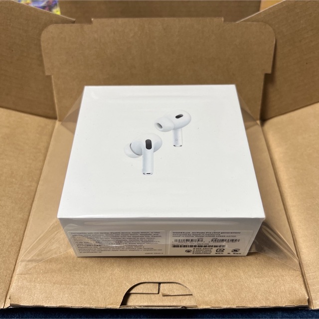 【新品未開封】AirPods Pro (第2世代)MQD83J/A スマホ/家電/カメラのオーディオ機器(ヘッドフォン/イヤフォン)の商品写真