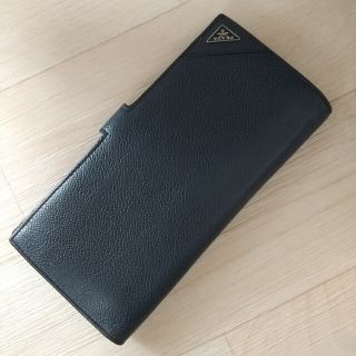 プラダ(PRADA)の【美品】PRADA ネイビー 長財布(長財布)