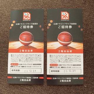 広島ドラゴンフライズ　チケット　2枚(バスケットボール)