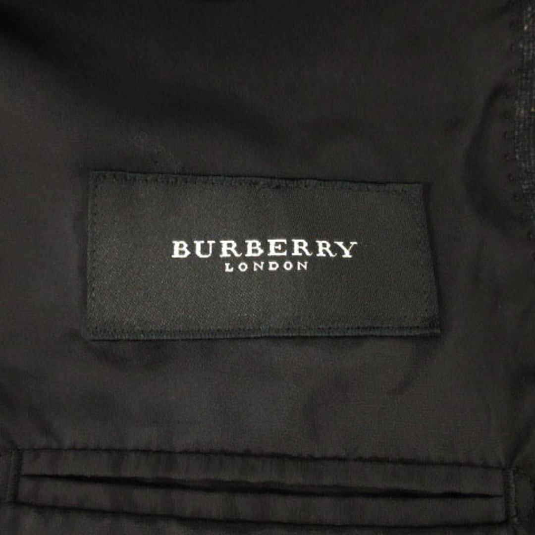 BURBERRY(バーバリー)のBURBERRY LONDON ジャケット シルク65％ 格子柄 紺 青 AB7 メンズのジャケット/アウター(テーラードジャケット)の商品写真